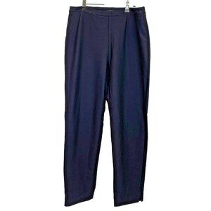Ragno Trouser Pants Woman Size Medium Black Pull On Cigarette Stretch Flat Front
